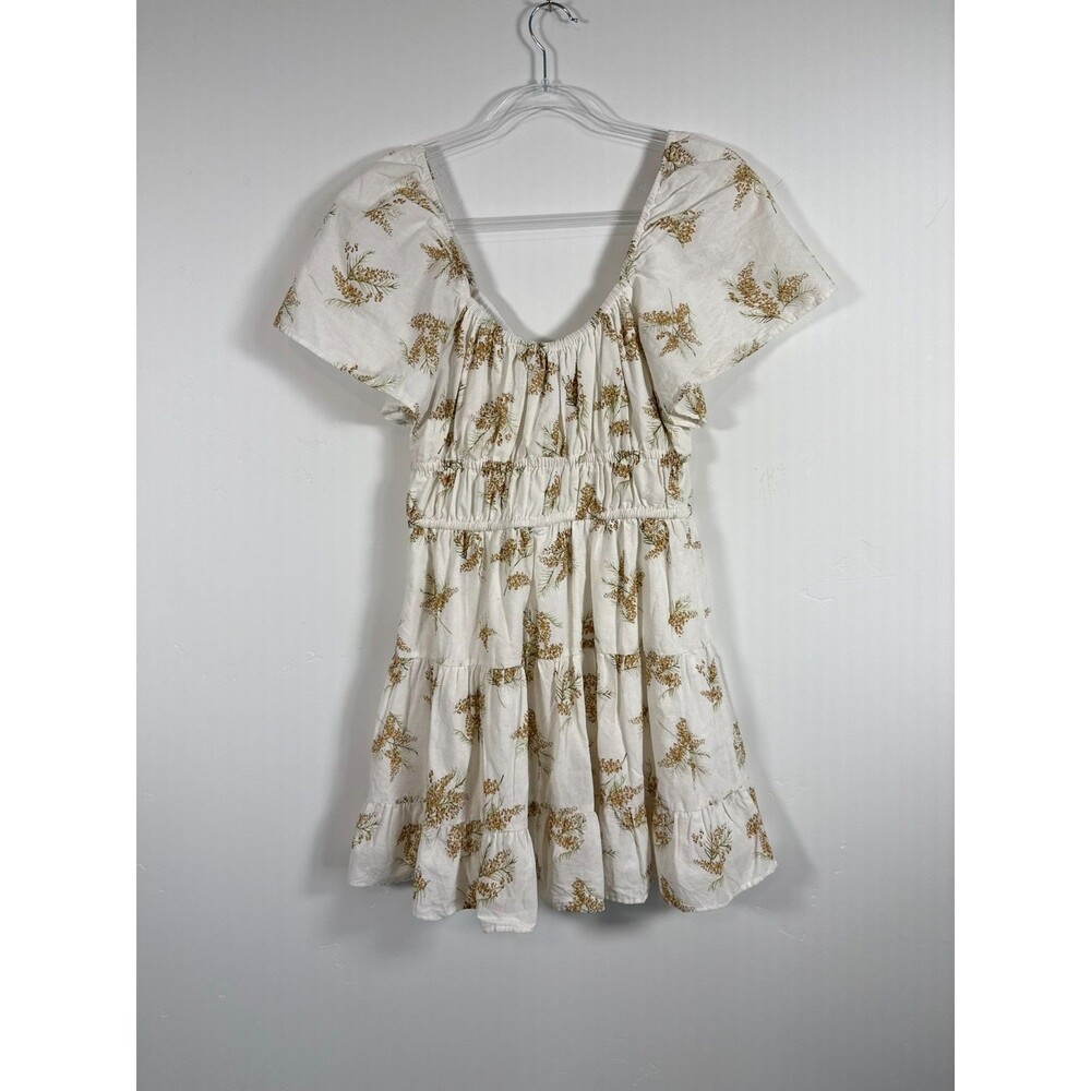 Sabo Skirt Floral Mini Dress Small Ruffled Tiered Babydoll Summer Lined Size S - Picture 6 of 11